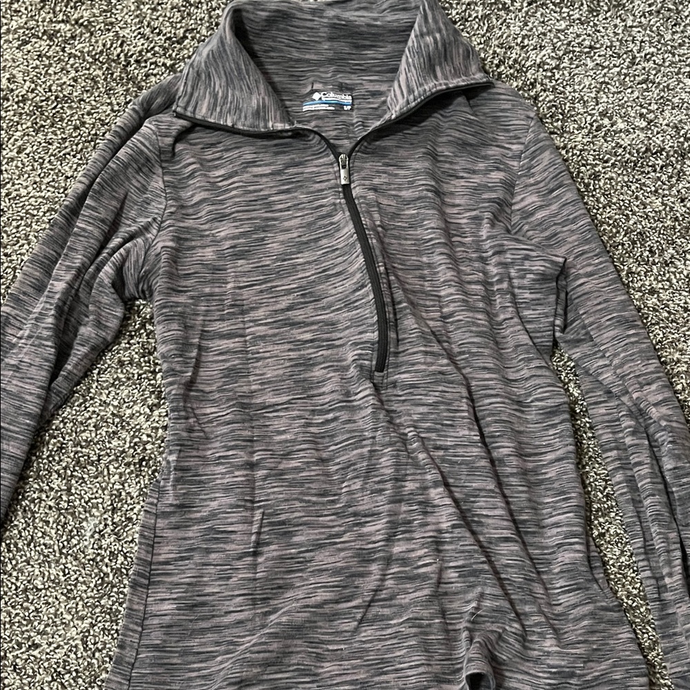 Columbia Women's Charcoal Heather Quarter-Zip Sweatshirt
